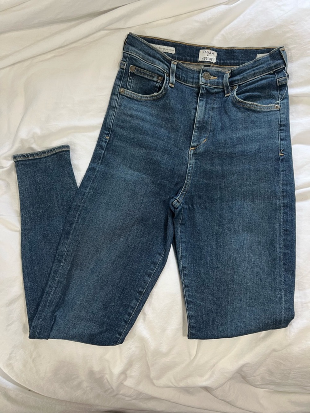 Talula x Agolde High-Rise Slim Women’s Jeans in Dark Blue